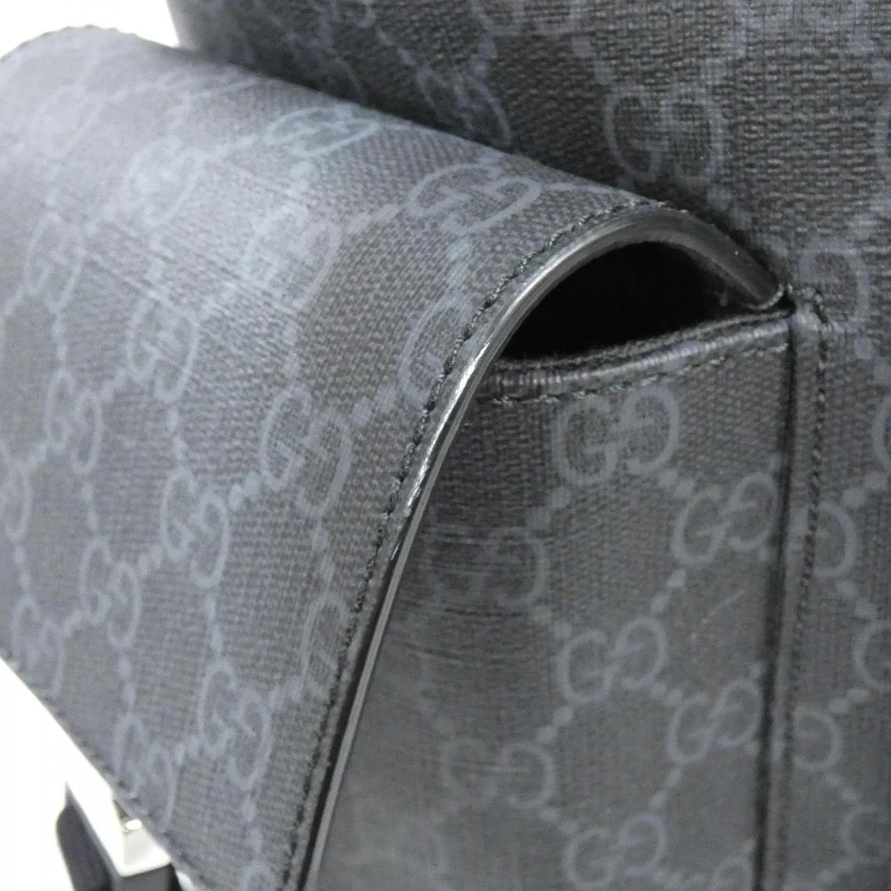 GUCCI 792080 FADJQ Backpack Canvas 黑色 帆布 中古品A - 縮圖 6