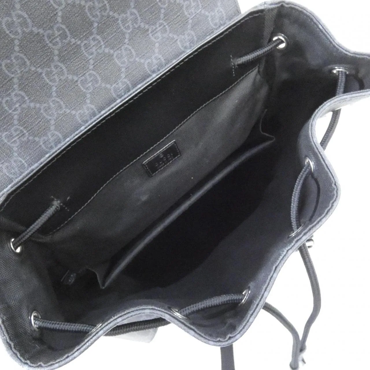GUCCI 792080 FADJQ Backpack Canvas 黑色 帆布 中古品A - 縮圖 9