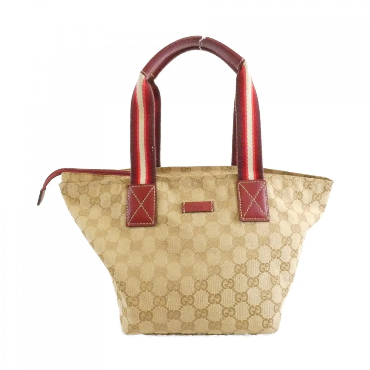 GUCCI 131228 Handbag Canvas Beige
