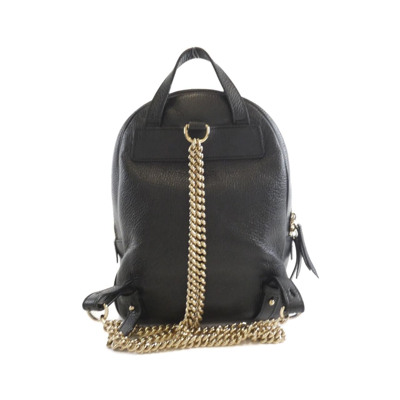 GUCCI 431570 CAO0G Backpack Leather 黑色 皮革 中古品B - 縮圖 2