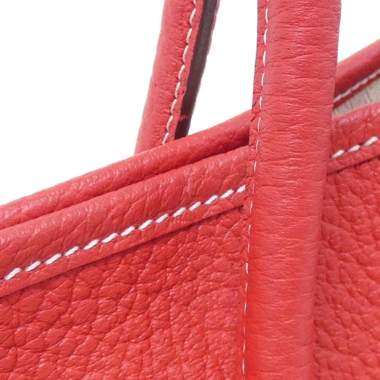 HERMES Garden Party HERMÈS 051559CK Bag Rouge Rank A - Thumbnail 3