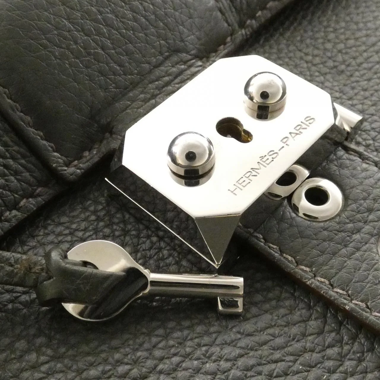 HERMES 067795CK Handbag Togo Etoupe Togo Leather Rank B - Thumbnail 4