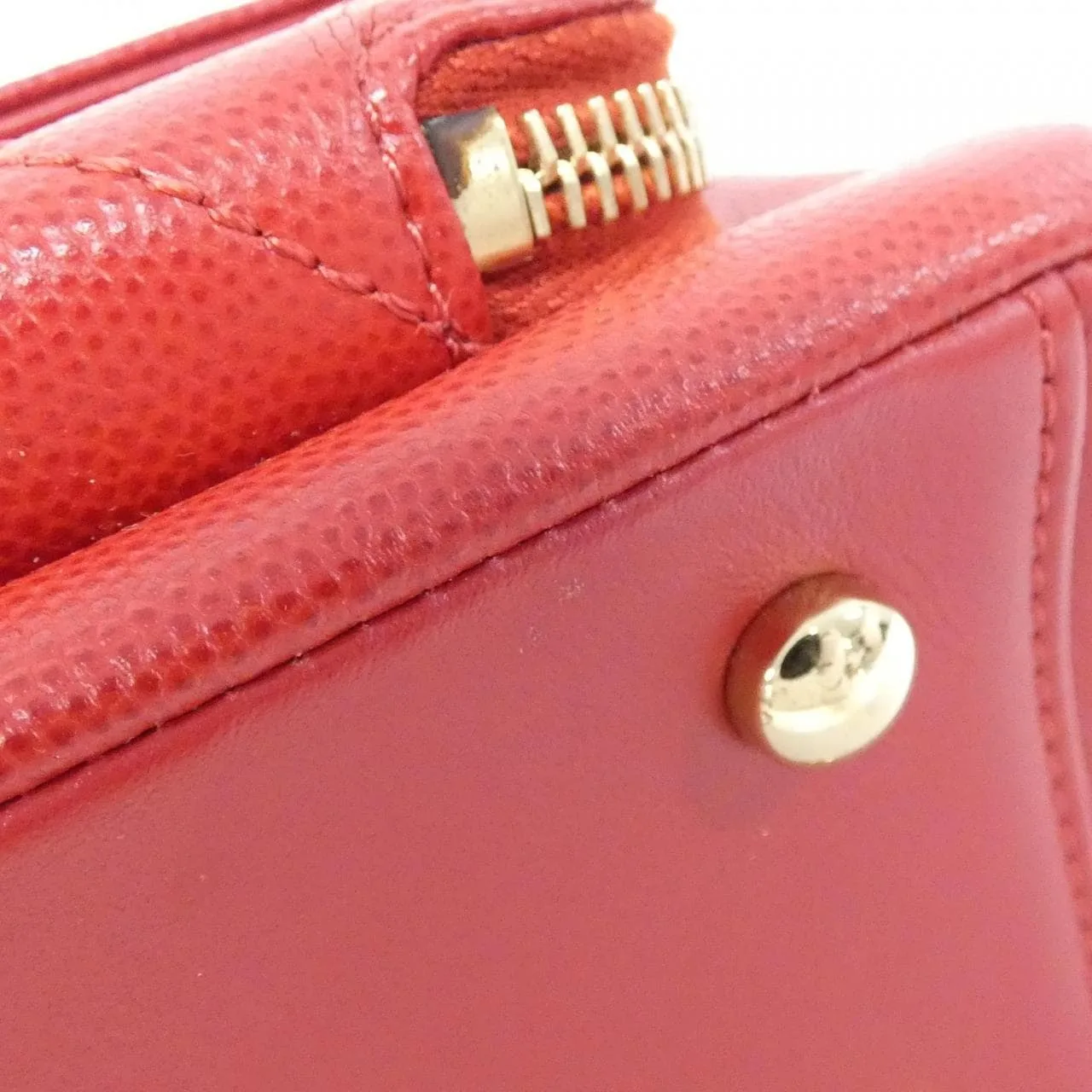 CHANEL 93749 Handbag Caviar Leather Red Caviar Leather - Thumbnail 3