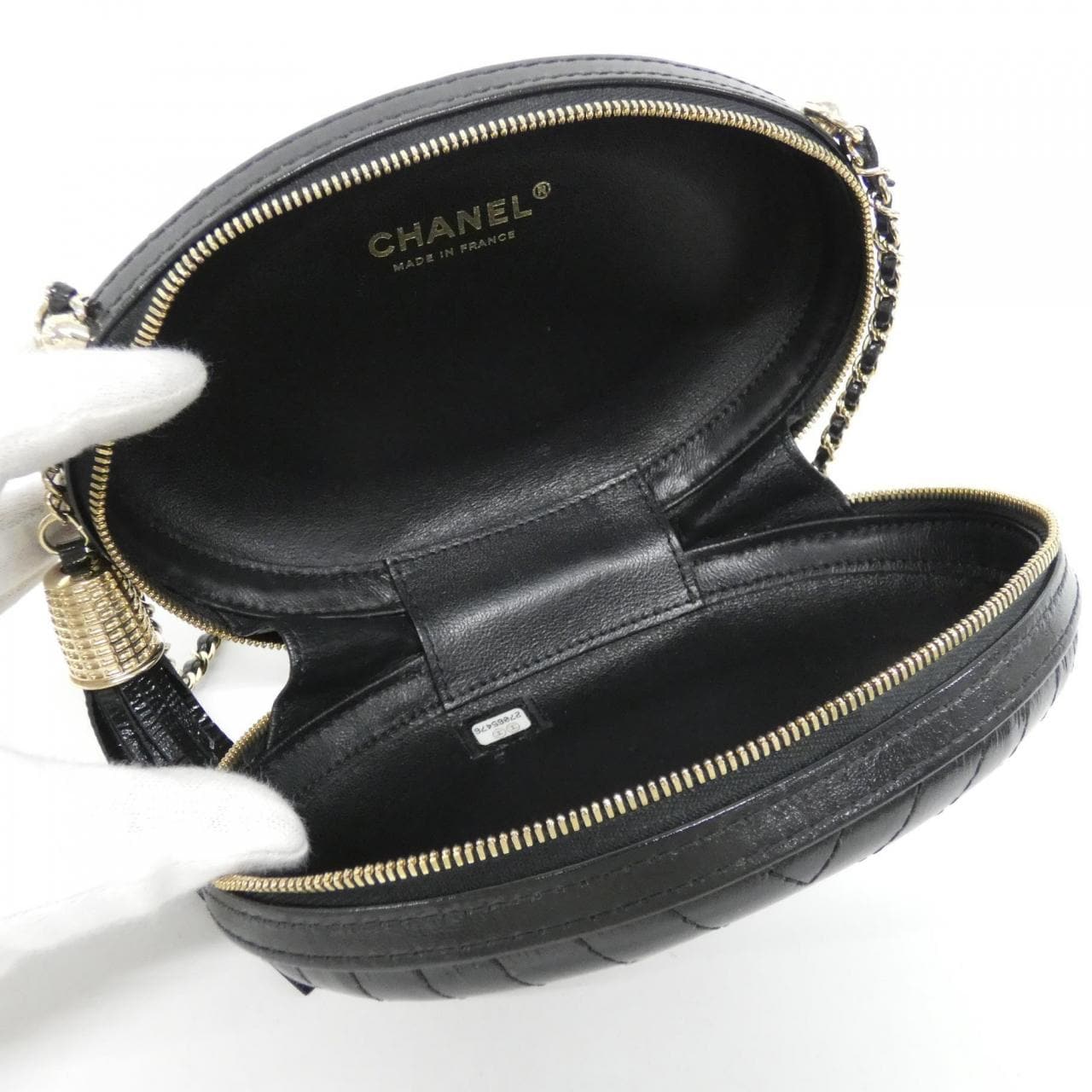 CHANEL AS0204 Shoulder Bag Lambskin 黑色 羊皮 中古品A - 縮圖 6