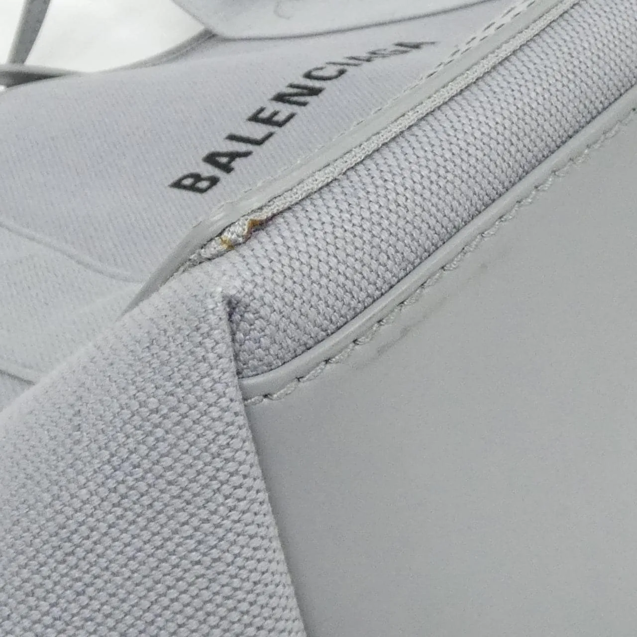 BALENCIAGA 581292 AQ38N Handbag Canvas 深藍色 帆布 中古品A - 縮圖 3