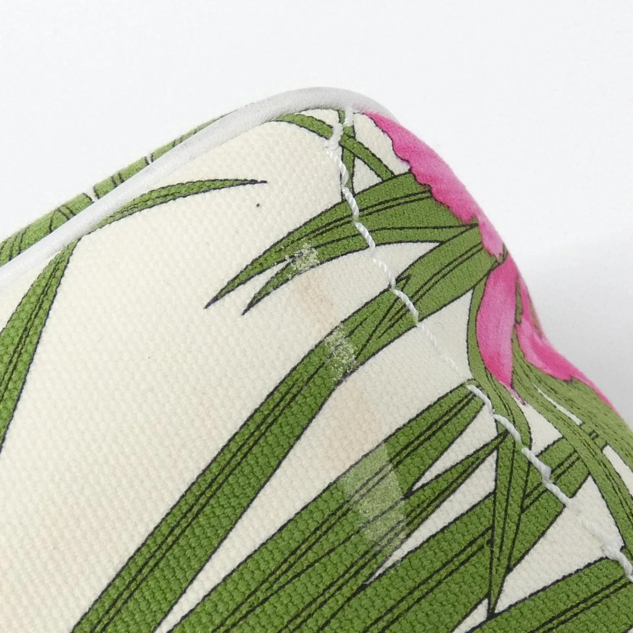 CELINE Pouch Canvas 綠色 帆布 中古品B - 縮圖 2