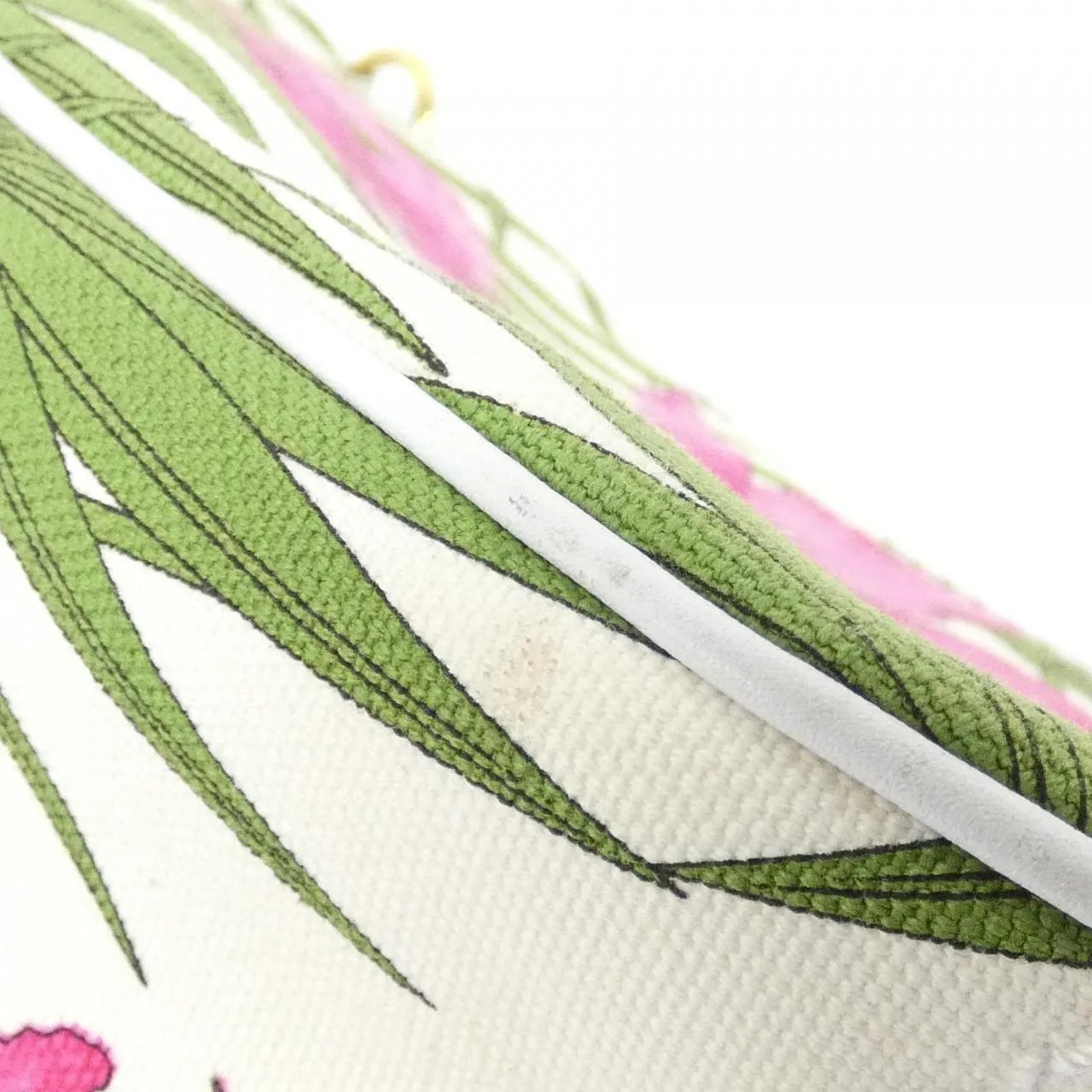 CELINE Pouch Canvas 綠色 帆布 中古品B - 縮圖 3