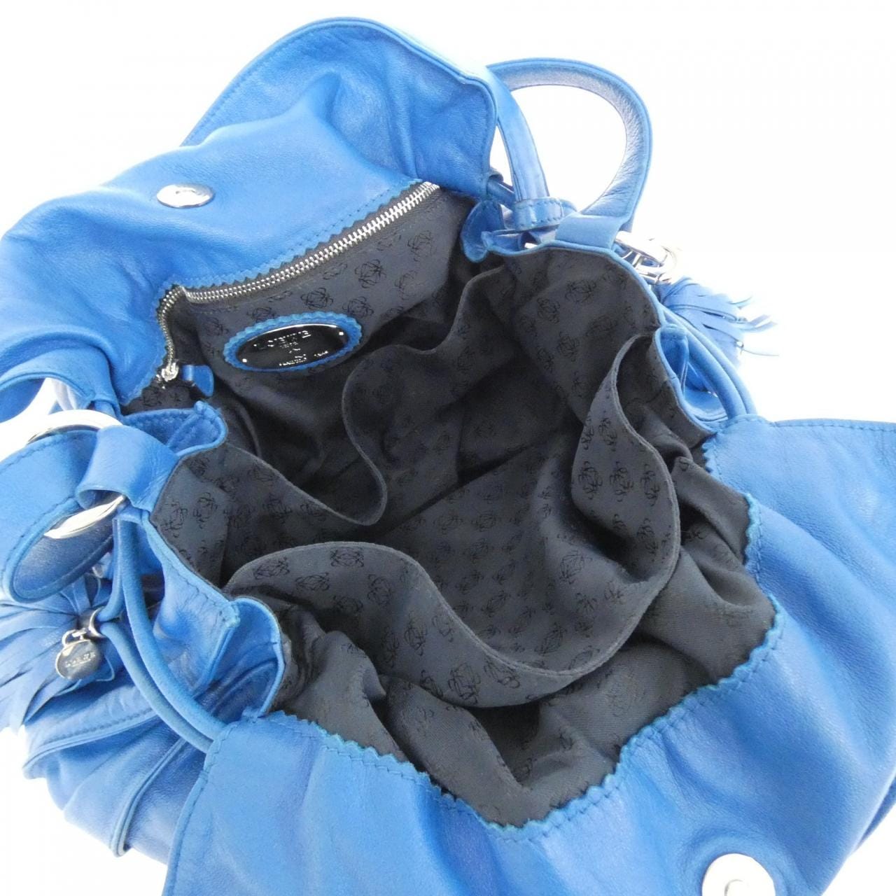 LOEWE Flamenco 380 82 E16 Shoulder Bag 藍色 中古品B - 縮圖 10