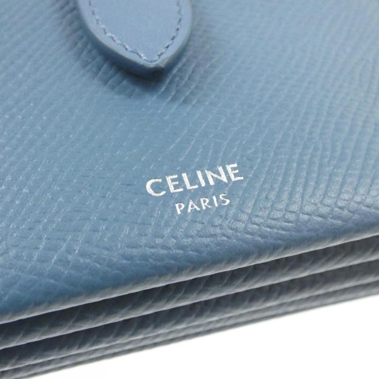 CELINE 10B693BFP Card Case Blue Rank A - Thumbnail 4