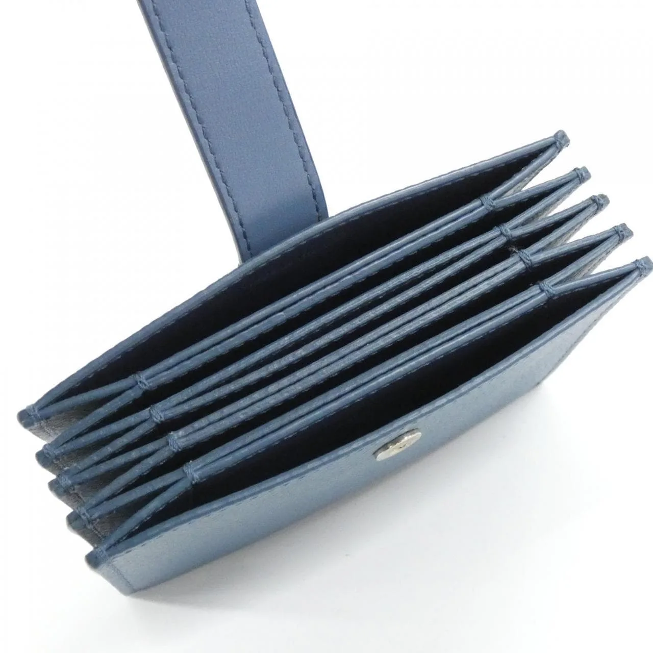 CELINE 10B693BFP Card Case Blue Rank A - Thumbnail 5