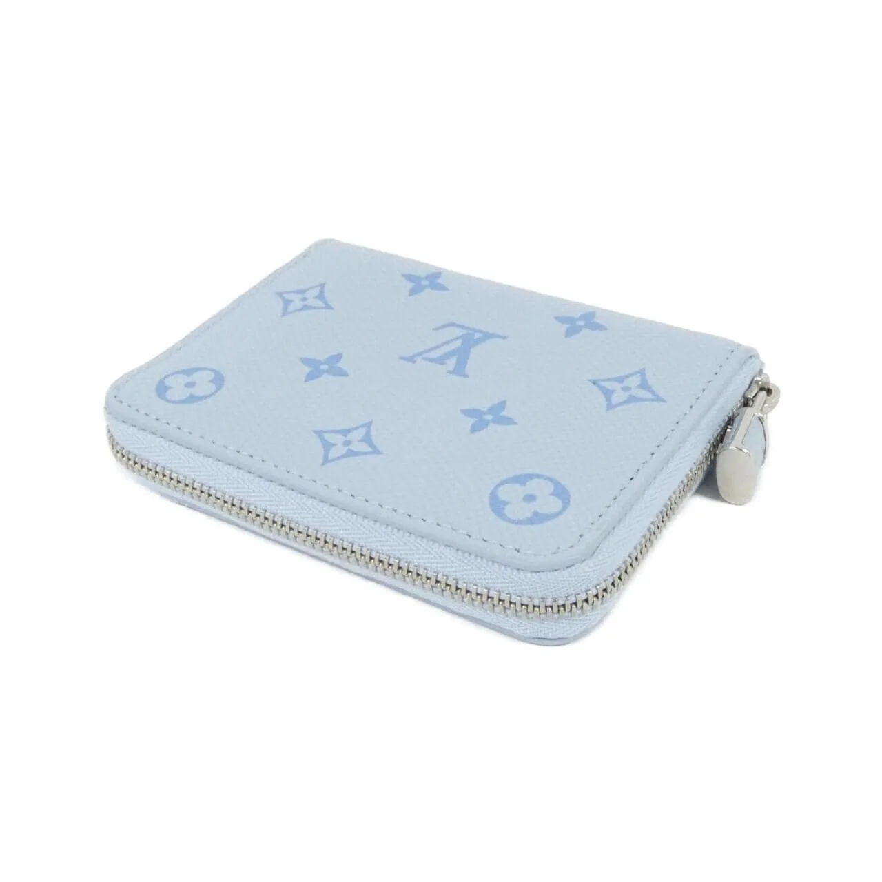 LOUIS VUITTON Coin Case Leather Blue Leather Rank A - Thumbnail 2