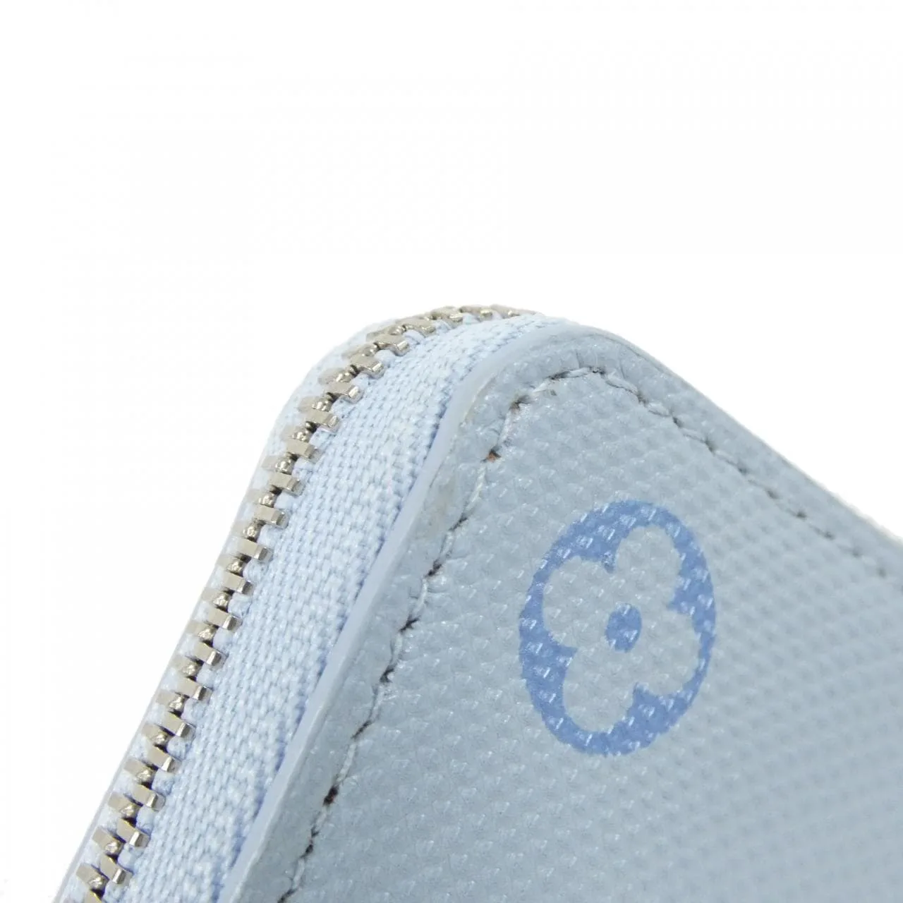 LOUIS VUITTON Coin Case Leather Blue Leather Rank A - Thumbnail 3