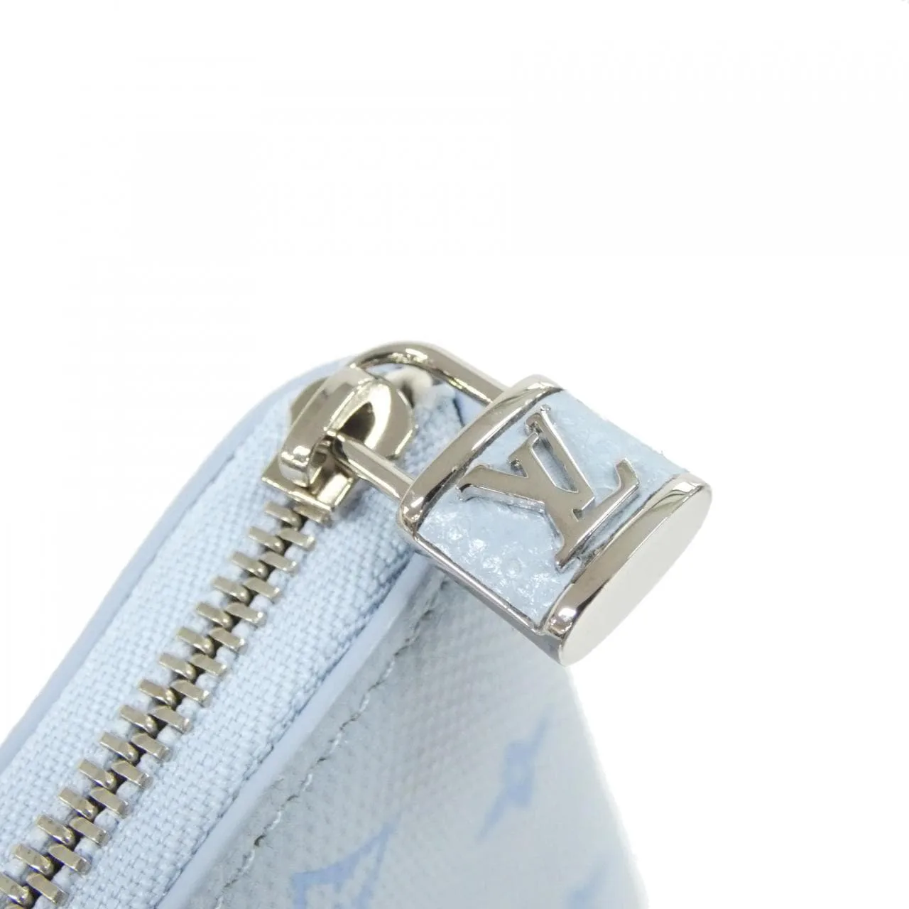 LOUIS VUITTON Coin Case Leather Blue Leather Rank A - Thumbnail 5