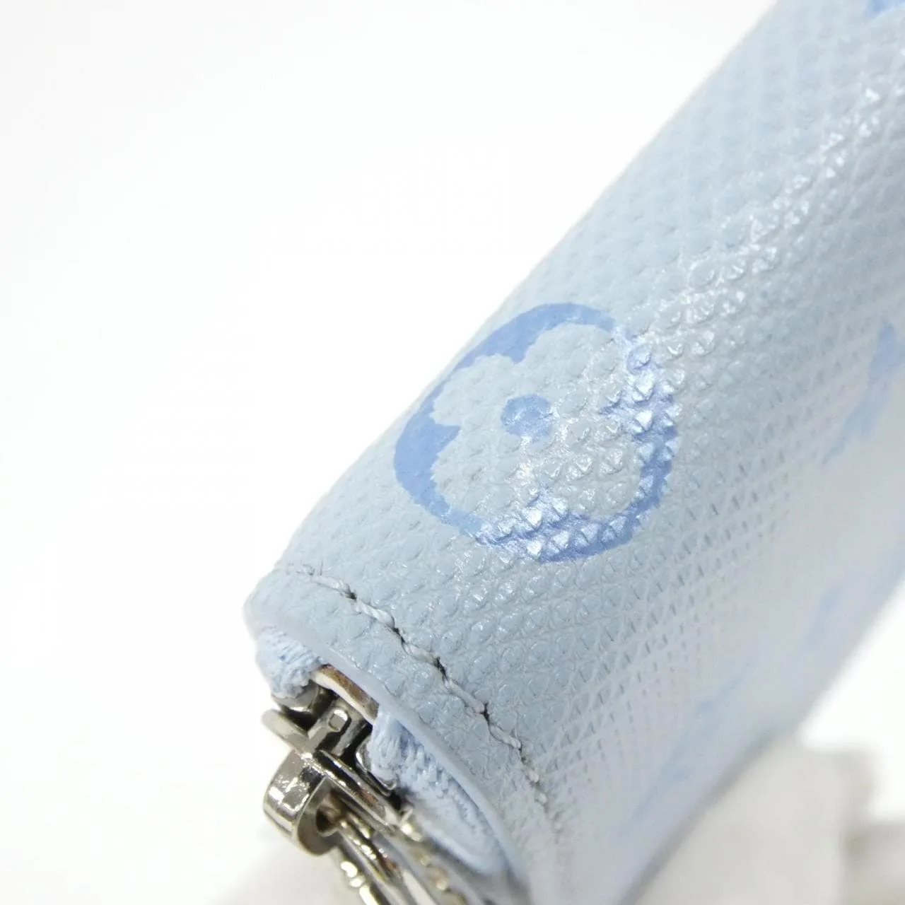 LOUIS VUITTON Coin Case Leather Blue Leather Rank A - Thumbnail 6