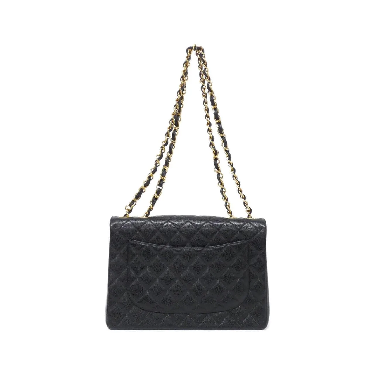 CHANEL 11869 Shoulder Grained Calfskin Black Grained Calfskin - Thumbnail 2