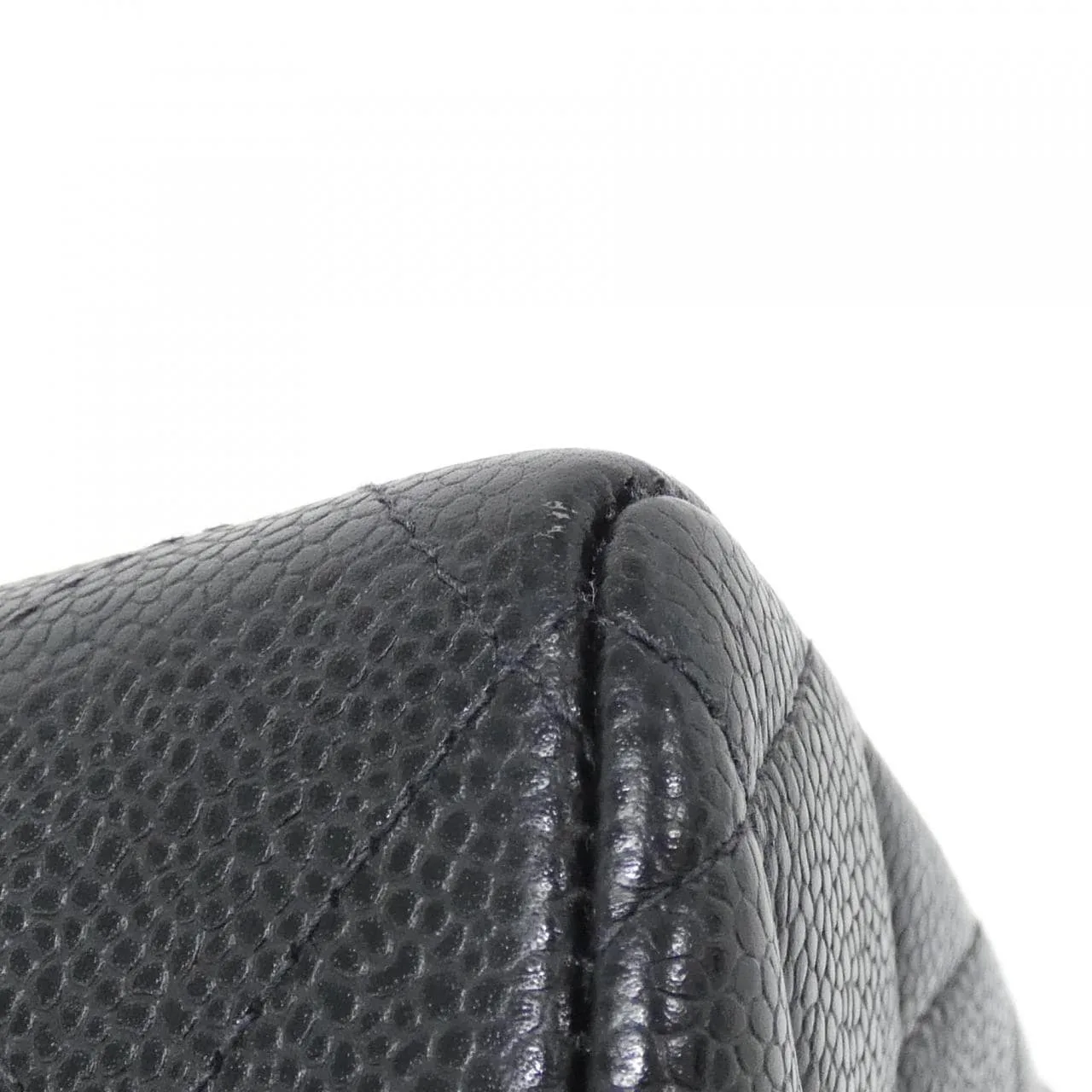 CHANEL 11869 Shoulder Grained Calfskin Black Grained Calfskin - Thumbnail 3