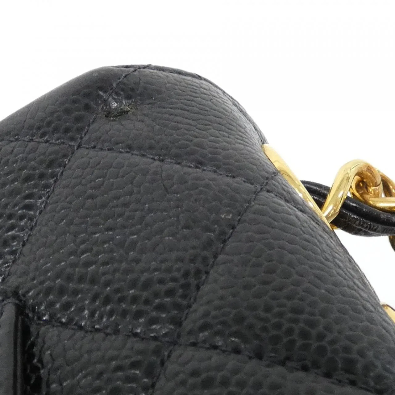 CHANEL 11869 Shoulder Grained Calfskin Black Grained Calfskin - Thumbnail 4