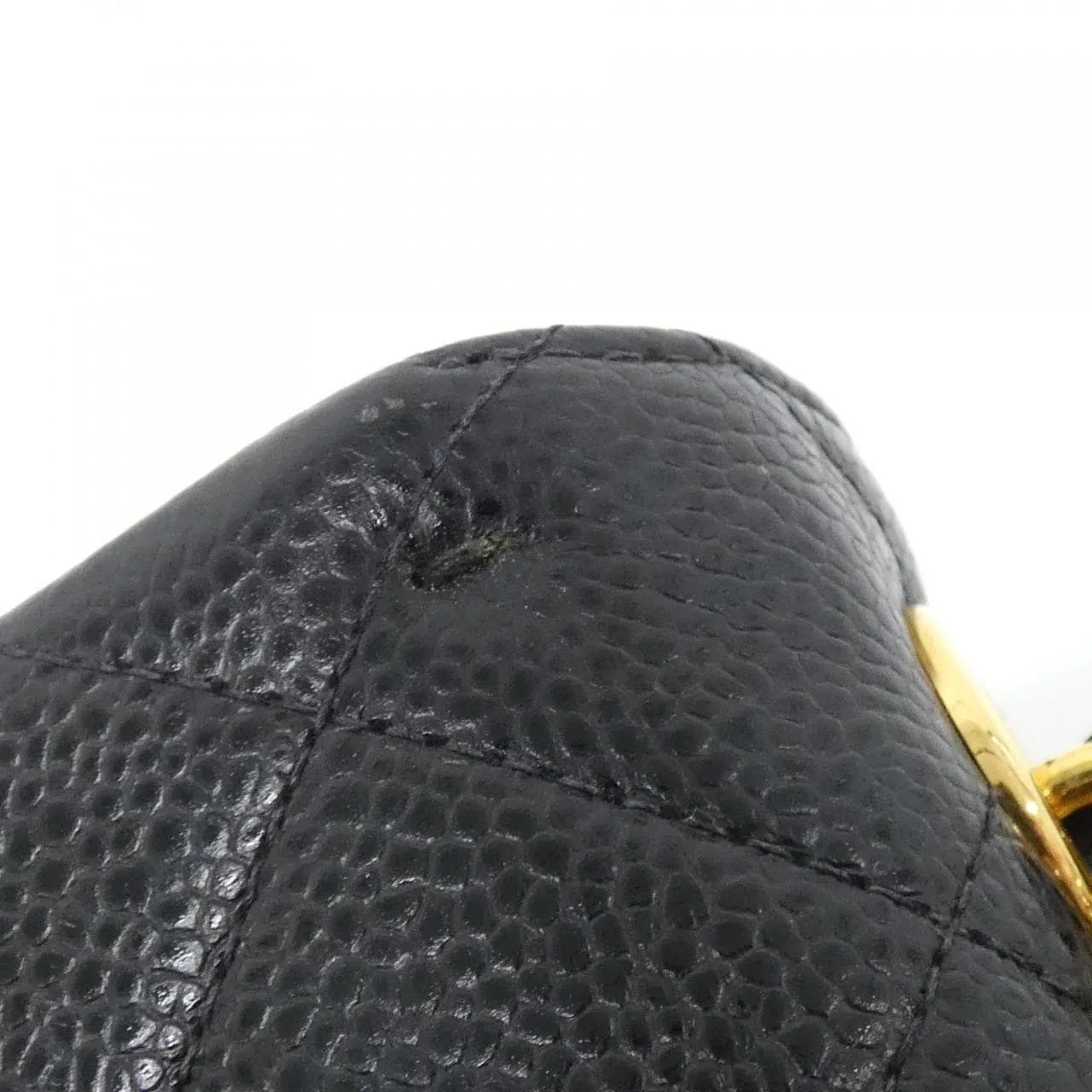 CHANEL 11869 Shoulder Grained Calfskin Black Grained Calfskin - Thumbnail 7