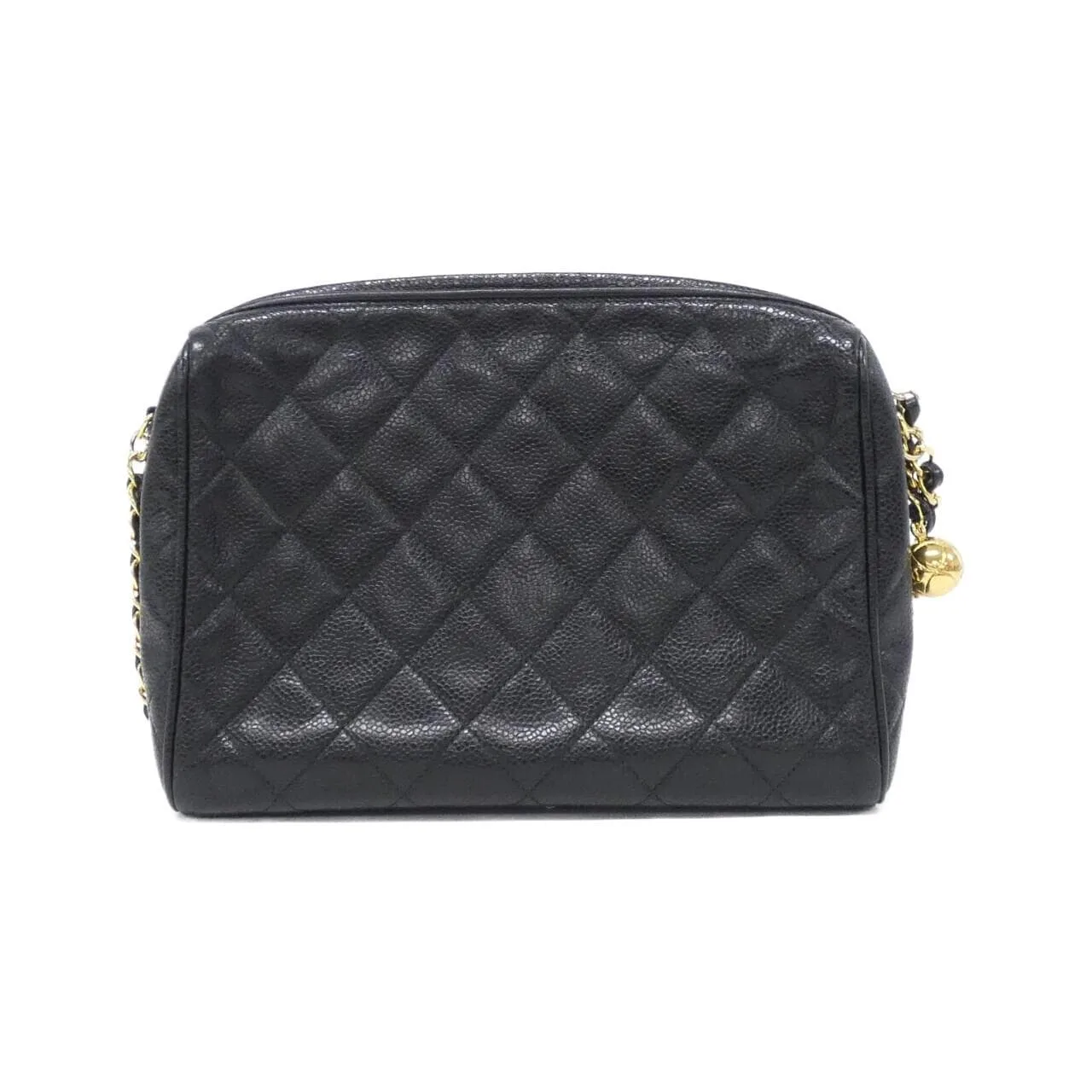 CHANEL Shoulder Caviar Leather 黑色 Caviar Leather 中古品A - 縮圖 2