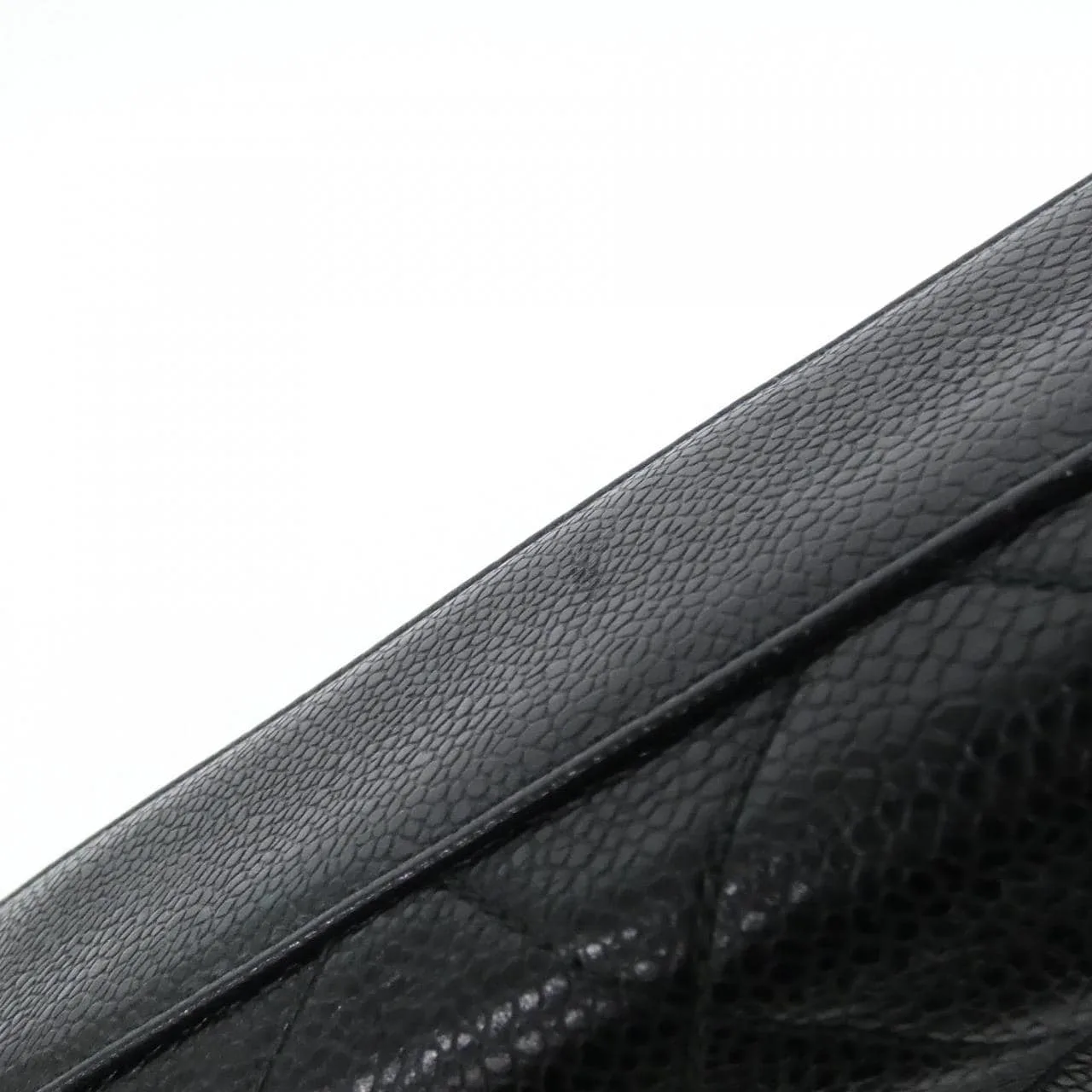 CHANEL Shoulder Caviar Leather 黑色 Caviar Leather 中古品A - 縮圖 3