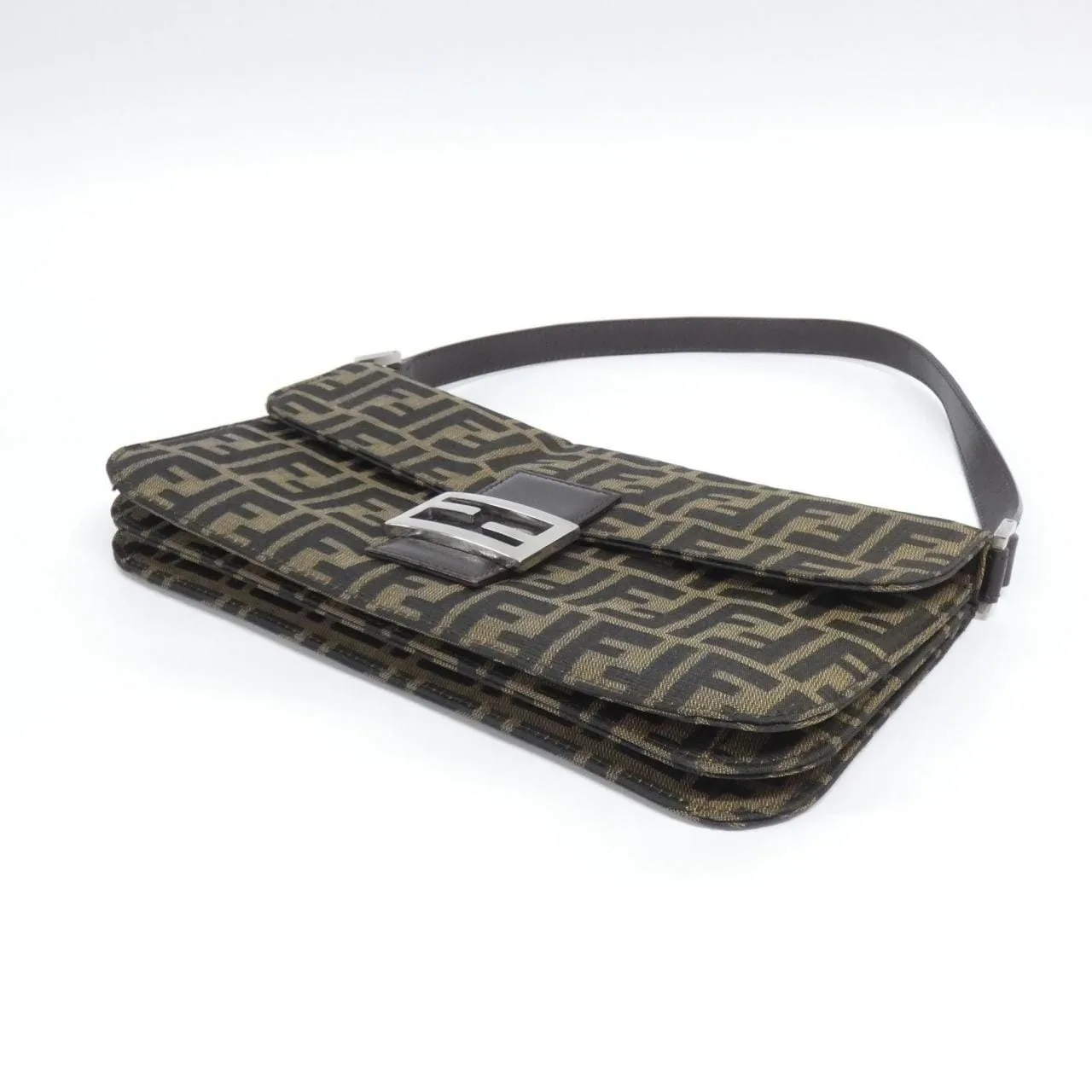 FENDI 16322 Shoulder Canvas 黑色 帆布 中古品A - 縮圖 3