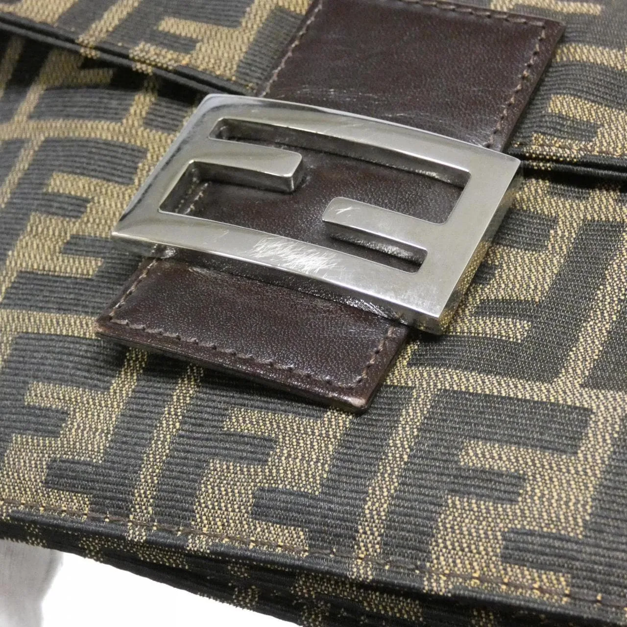FENDI 16322 Shoulder Canvas 黑色 帆布 中古品A - 縮圖 4