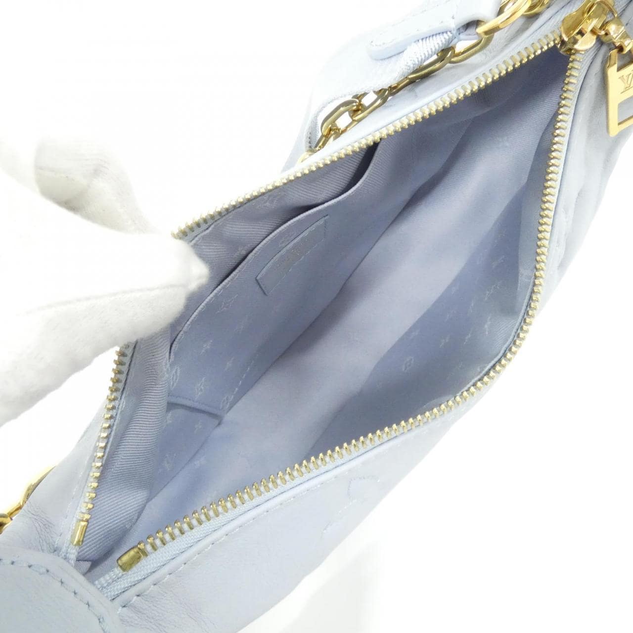 LOUIS VUITTON M59825 Shoulder Bag Lambskin 藍色 羊皮 中古品A - 縮圖 10