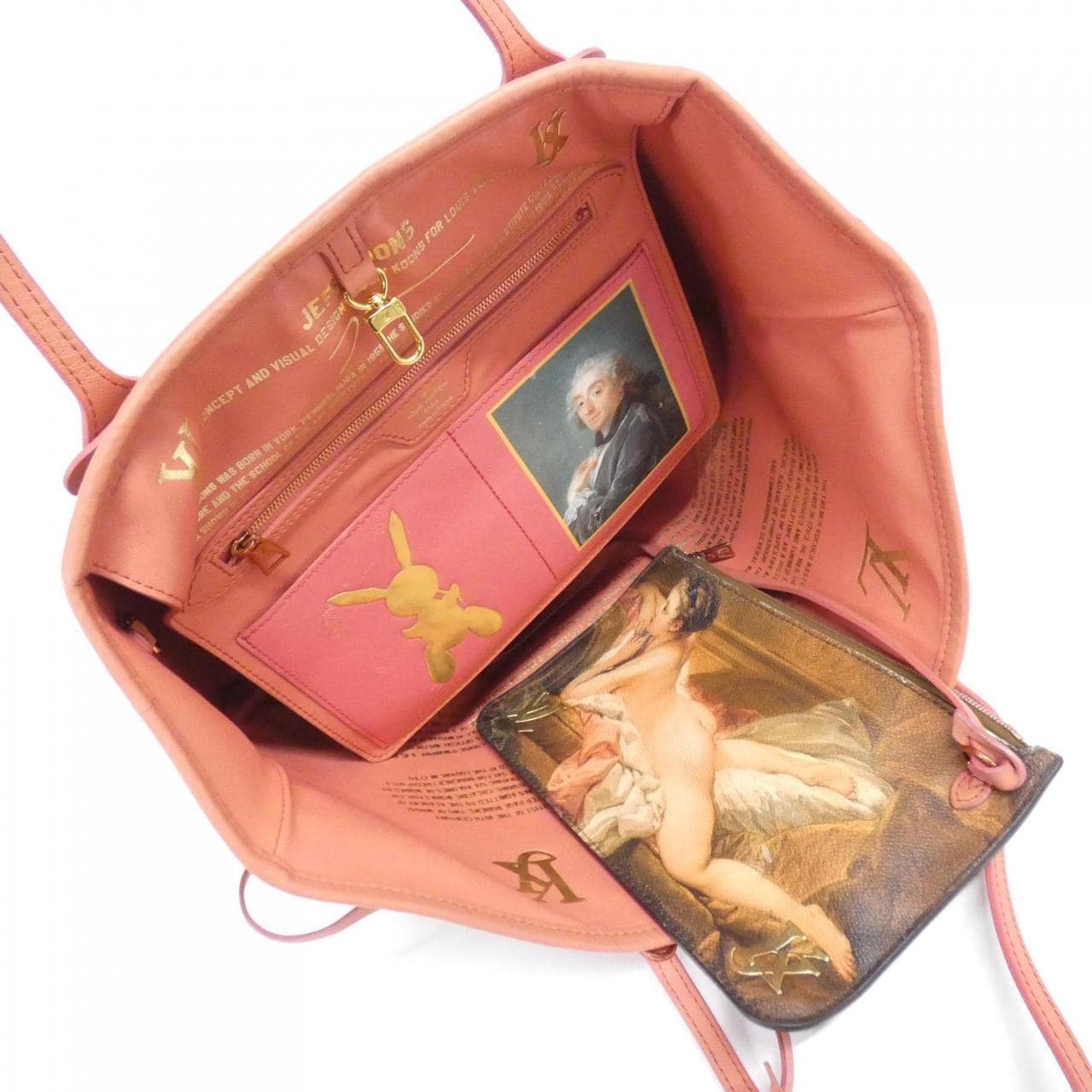 LOUIS VUITTON Neverfull M43357 Bag Monogram 黑色 Monogram 中古品A - 縮圖 5