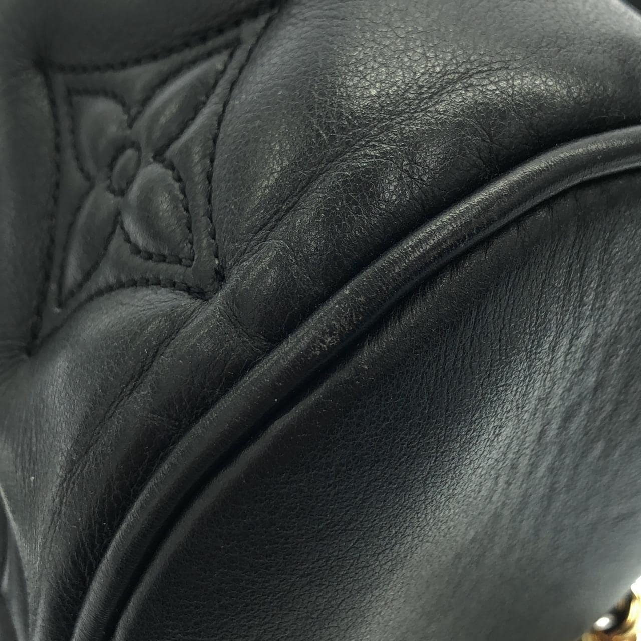 LOUIS VUITTON Papillon M59800 Shoulder Lambskin Black Lambskin - Thumbnail 3