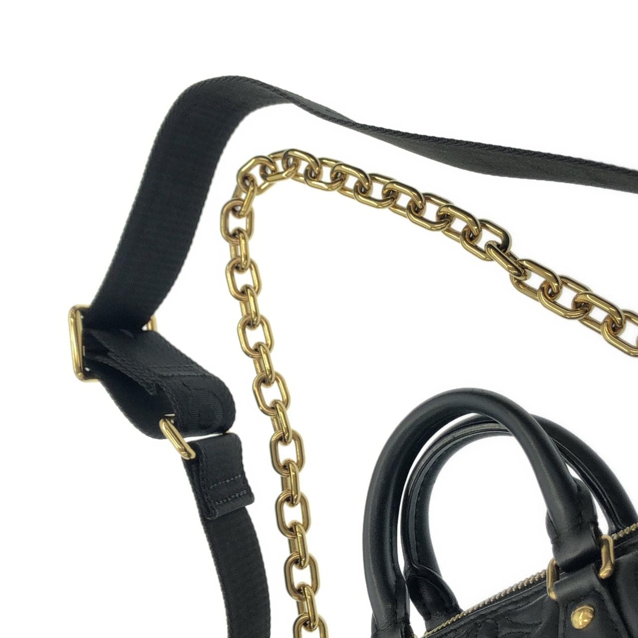 LOUIS VUITTON Papillon M59800 Shoulder Lambskin Black Lambskin - Thumbnail 4