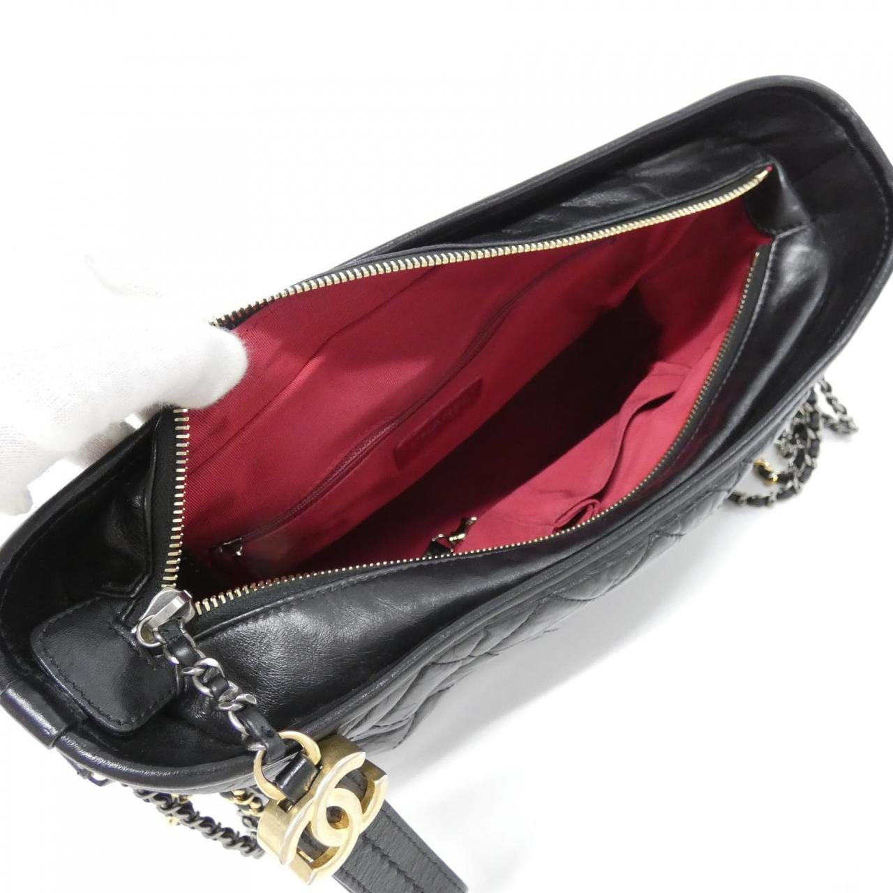 CHANEL Gabrielle 93824 Shoulder Bag Black Rank A - Thumbnail 6