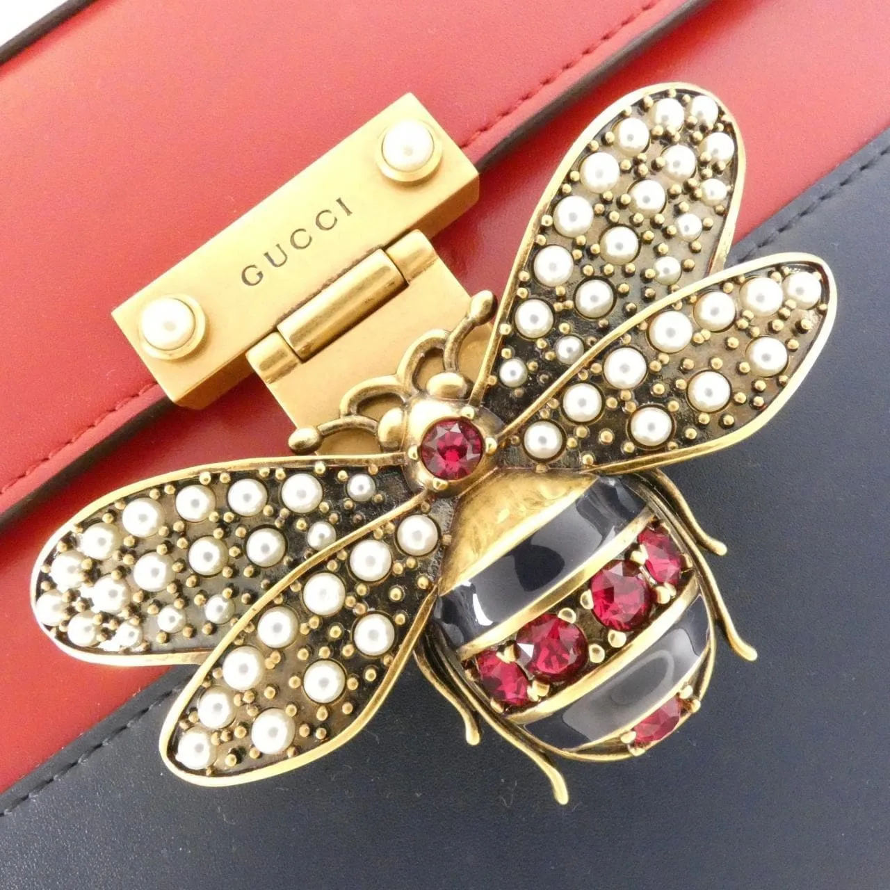 GUCCI 476541 DVUSB Handbag Leather 黑色 皮革 中古品A - 縮圖 4