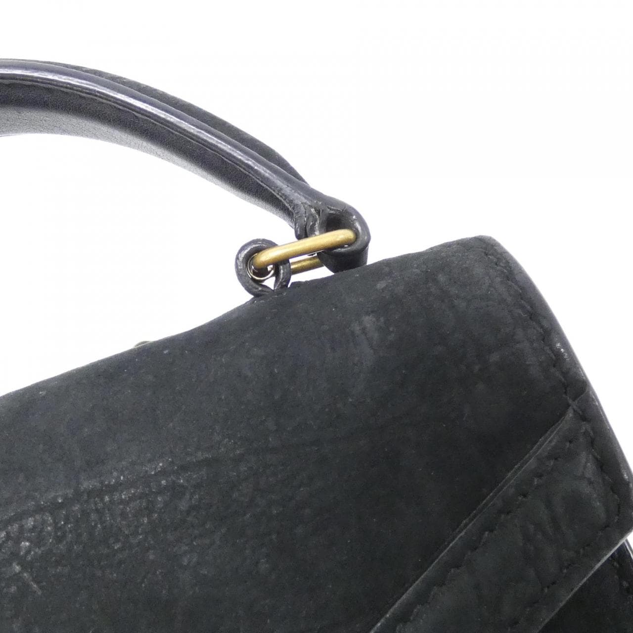 SAINT LAURENT Cassandre 623930 Handbag Leather Black Leather - Thumbnail 5