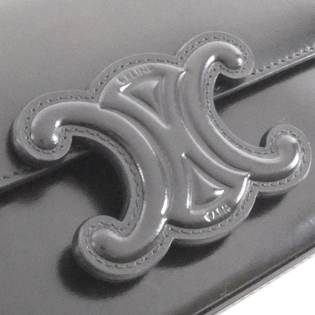 CELINE Triomphe 199243BF4 Shoulder Black - Thumbnail 6