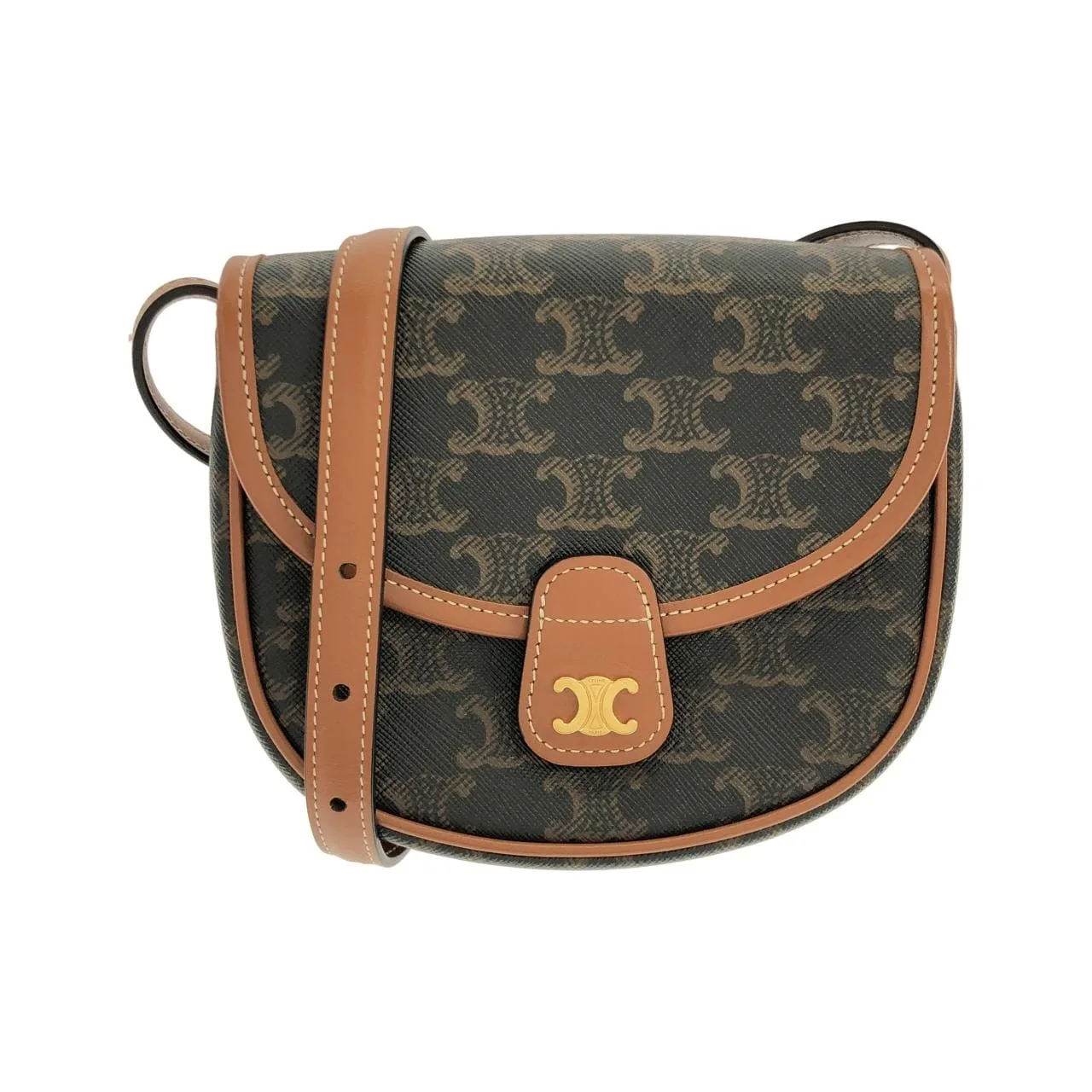 CELINE 196702BZJ Shoulder Canvas Black