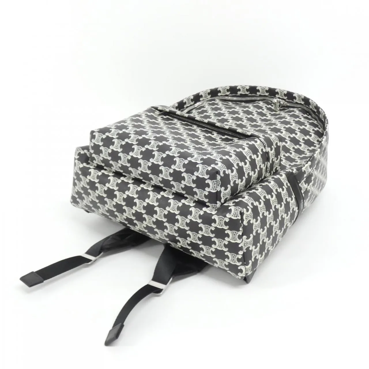 CELINE Triomphe 188382FSZ Backpack Canvas Black Canvas Rank A - Thumbnail 3