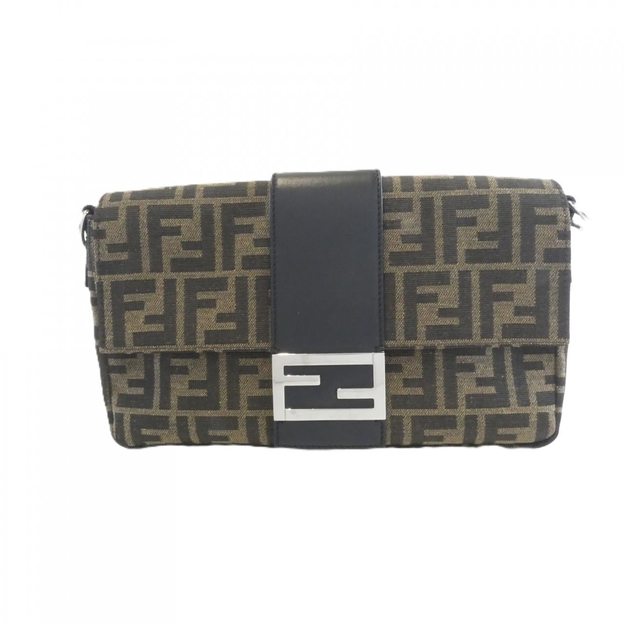FENDI Baguette 7VA472 A9ZL Belt Canvas Black