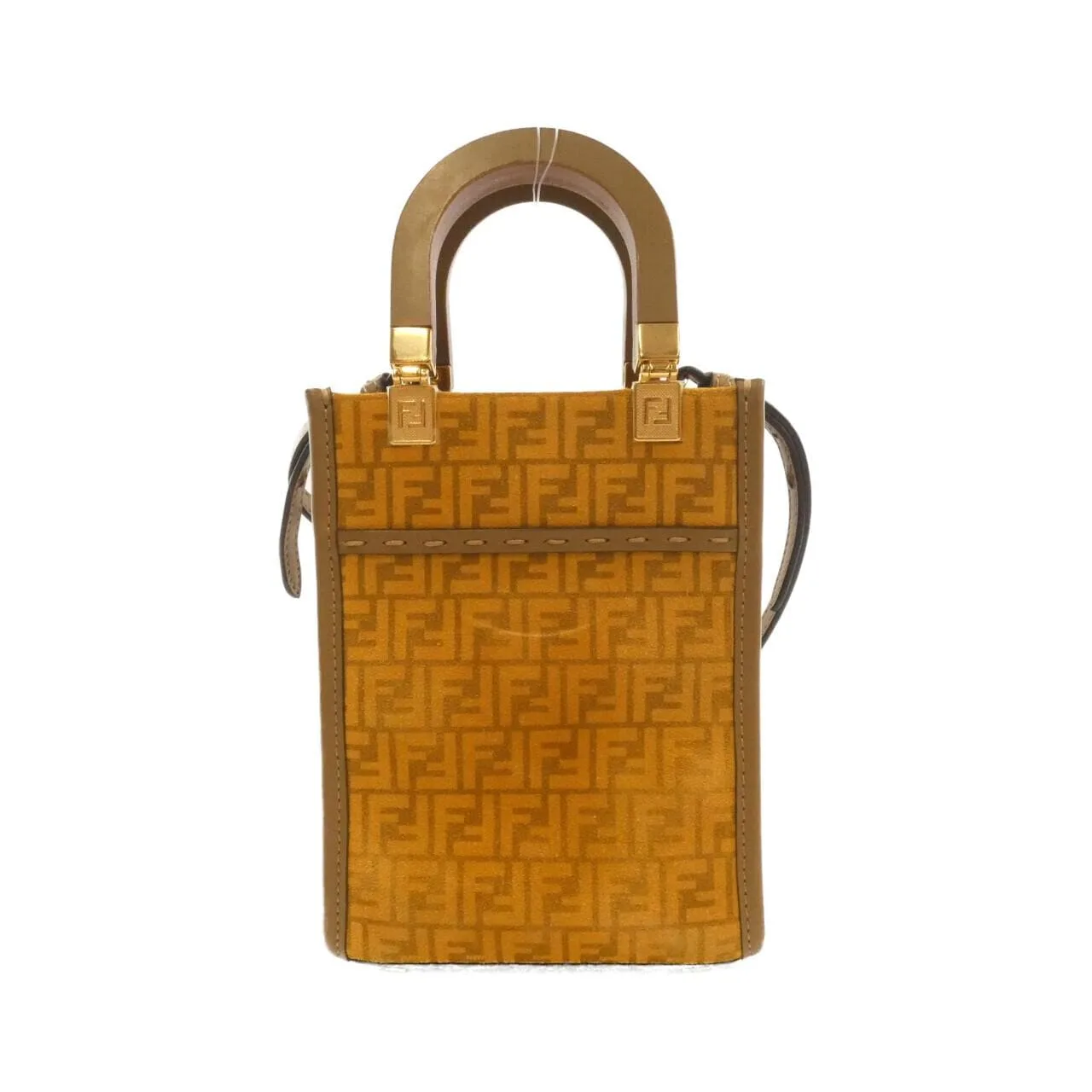 FENDI Sunshine Shopper 8BS051 AFIS Handbag Leather Black Leather Rank A - Thumbnail 2