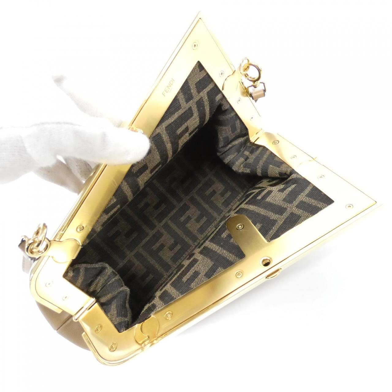 FENDI Fendi First 8BP129 AGWR Bag Python Black Python - Thumbnail 9