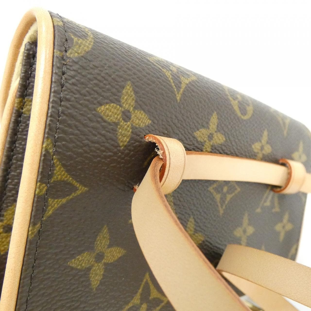 LOUIS VUITTON Pochette M51855+M67300 Belt Bag Monogram 黑色 Monogram 中古品A - 縮圖 6