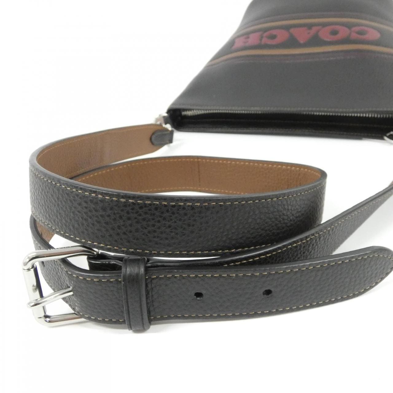 COACH CH248 Shoulder Bag Leather Black Leather New - Thumbnail 5