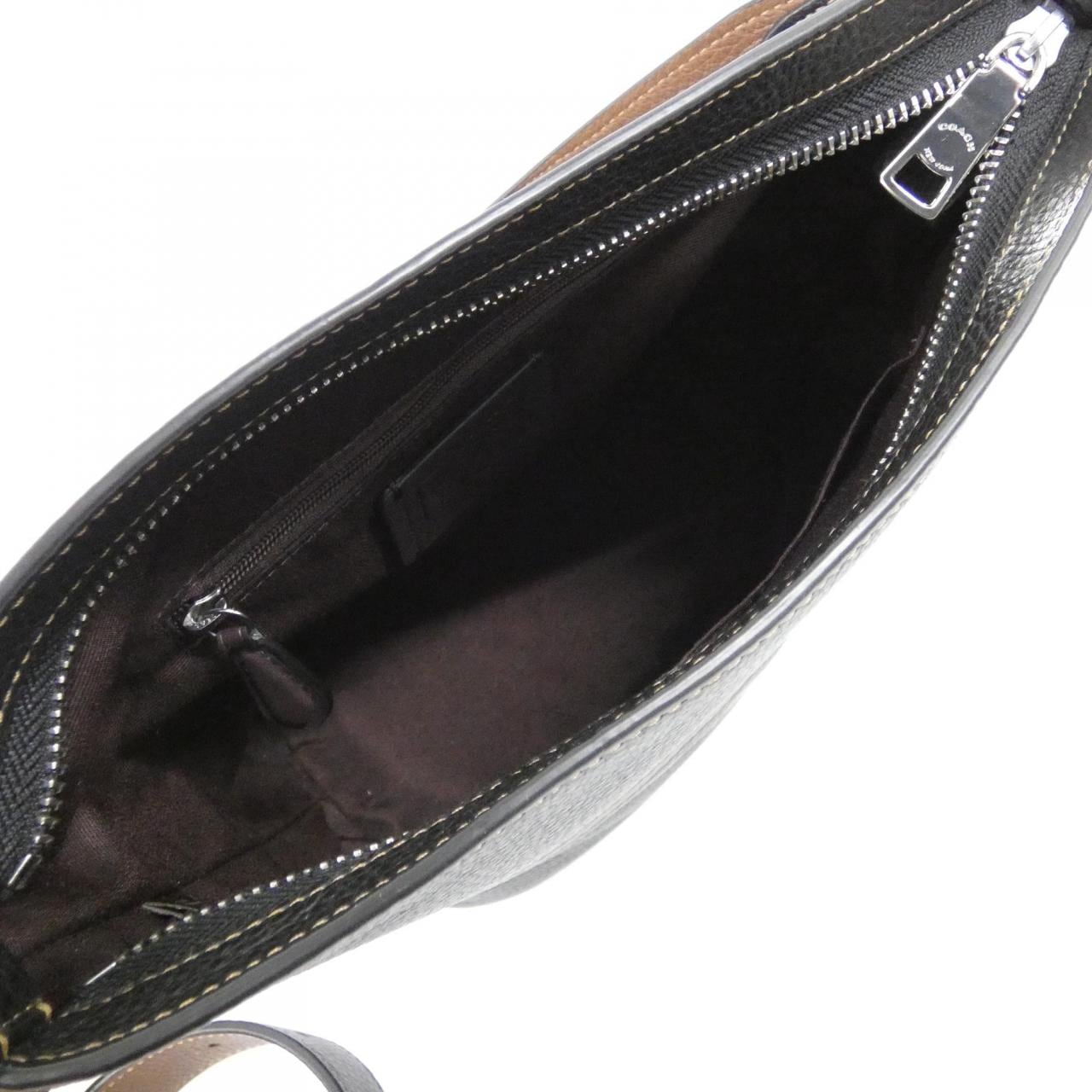 COACH CH248 Shoulder Bag Leather Black Leather New - Thumbnail 6