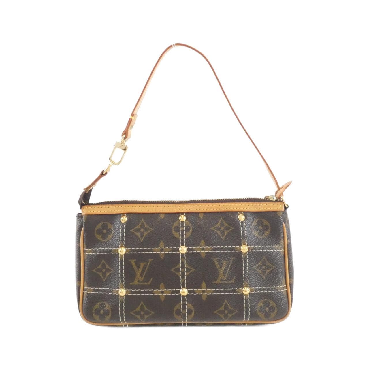 LOUIS VUITTON Pochette M40141 Pochette Monogram 黑色 Monogram 中古品B - 縮圖 2