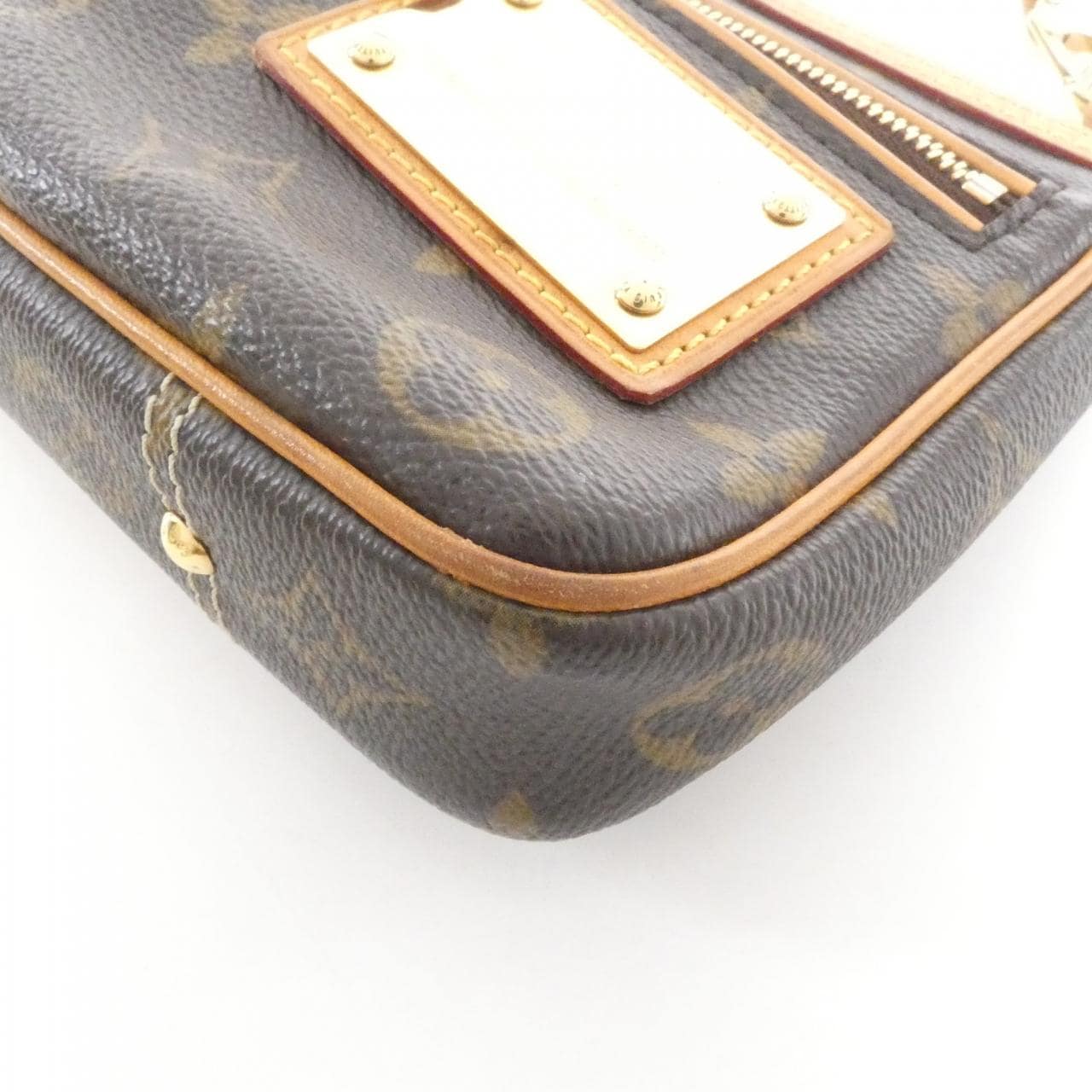 LOUIS VUITTON Pochette M40141 Pochette Monogram 黑色 Monogram 中古品B - 縮圖 3