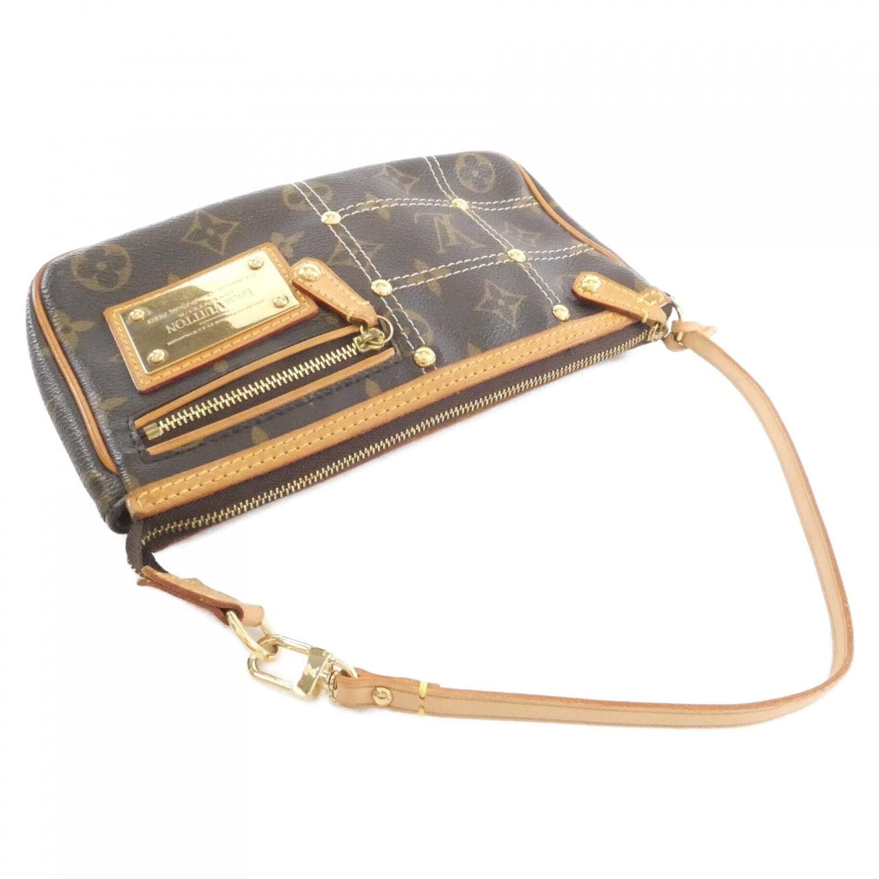 LOUIS VUITTON Pochette M40141 Pochette Monogram 黑色 Monogram 中古品B - 縮圖 8
