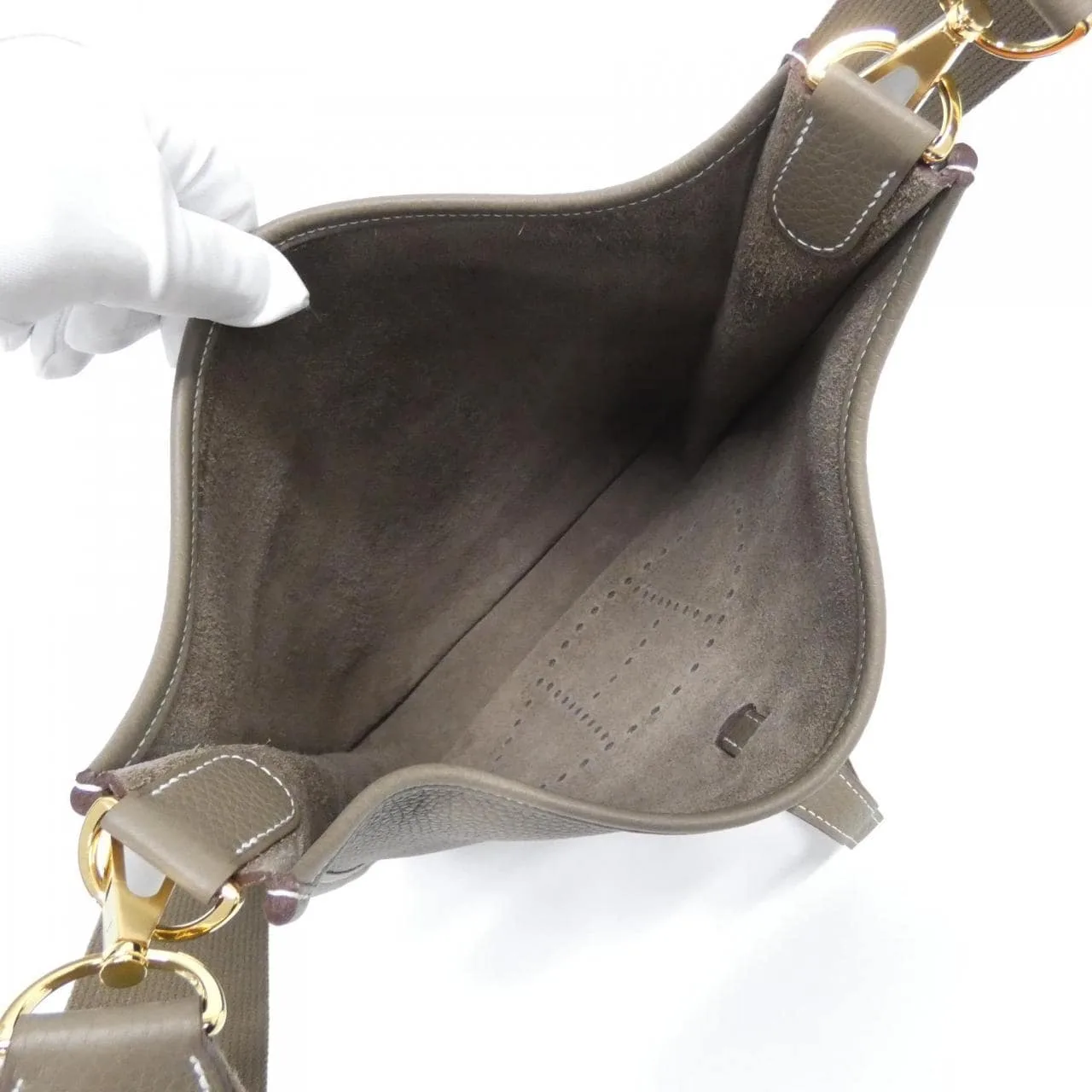 HERMES Evelyne 056277CC Shoulder Clemence Etoupe Clemence Leather New - Thumbnail 5