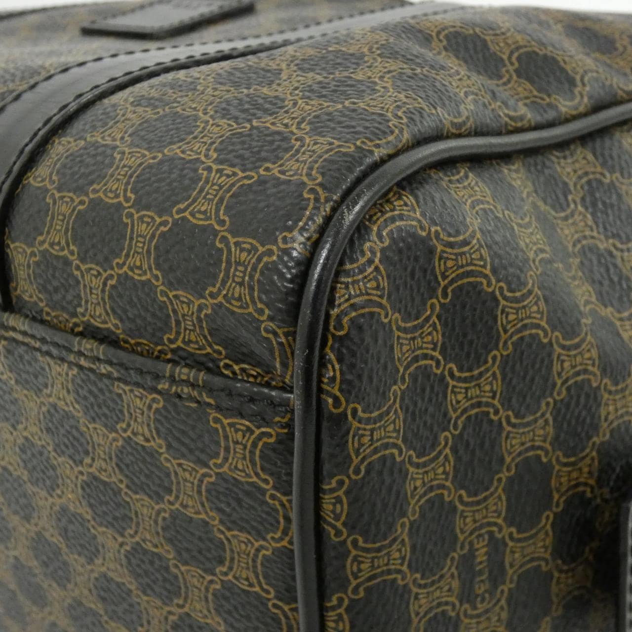 CELINE Boston Canvas Black Canvas Rank A - Thumbnail 3