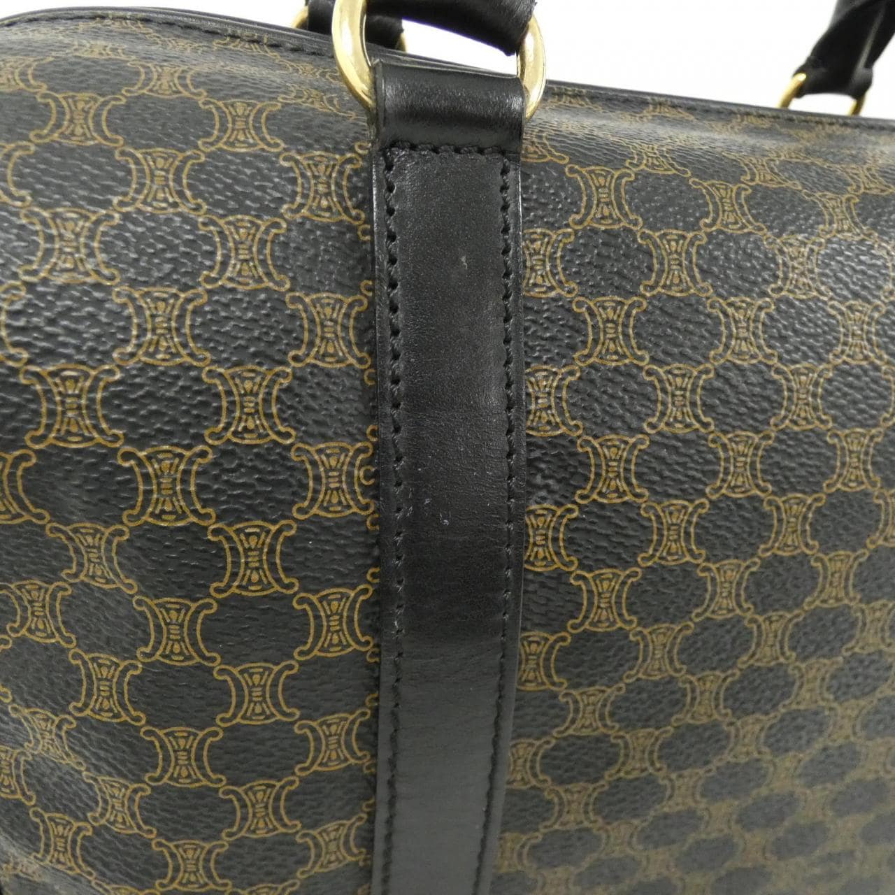 CELINE Boston Canvas Black Canvas Rank A - Thumbnail 5