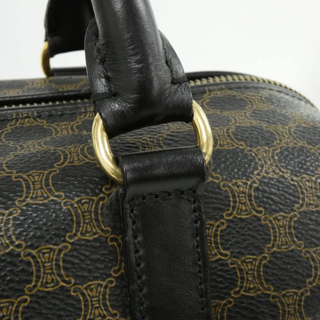 CELINE Boston Canvas Black Canvas Rank A - Thumbnail 8