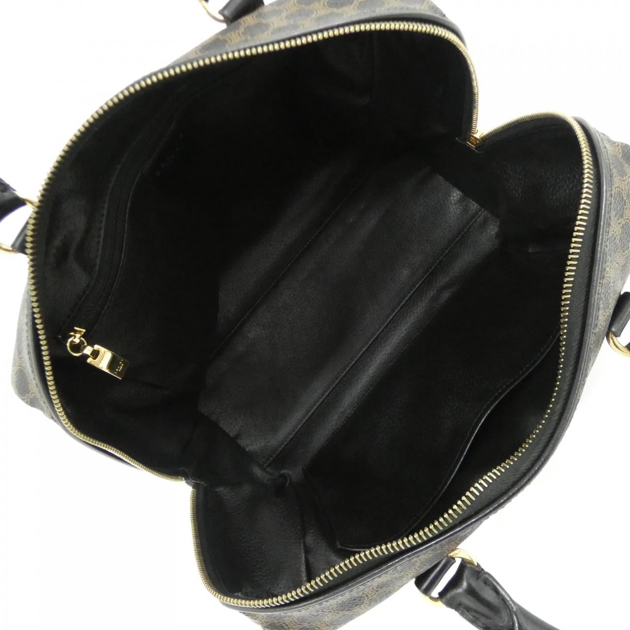 CELINE Boston Canvas Black Canvas Rank A - Thumbnail 10